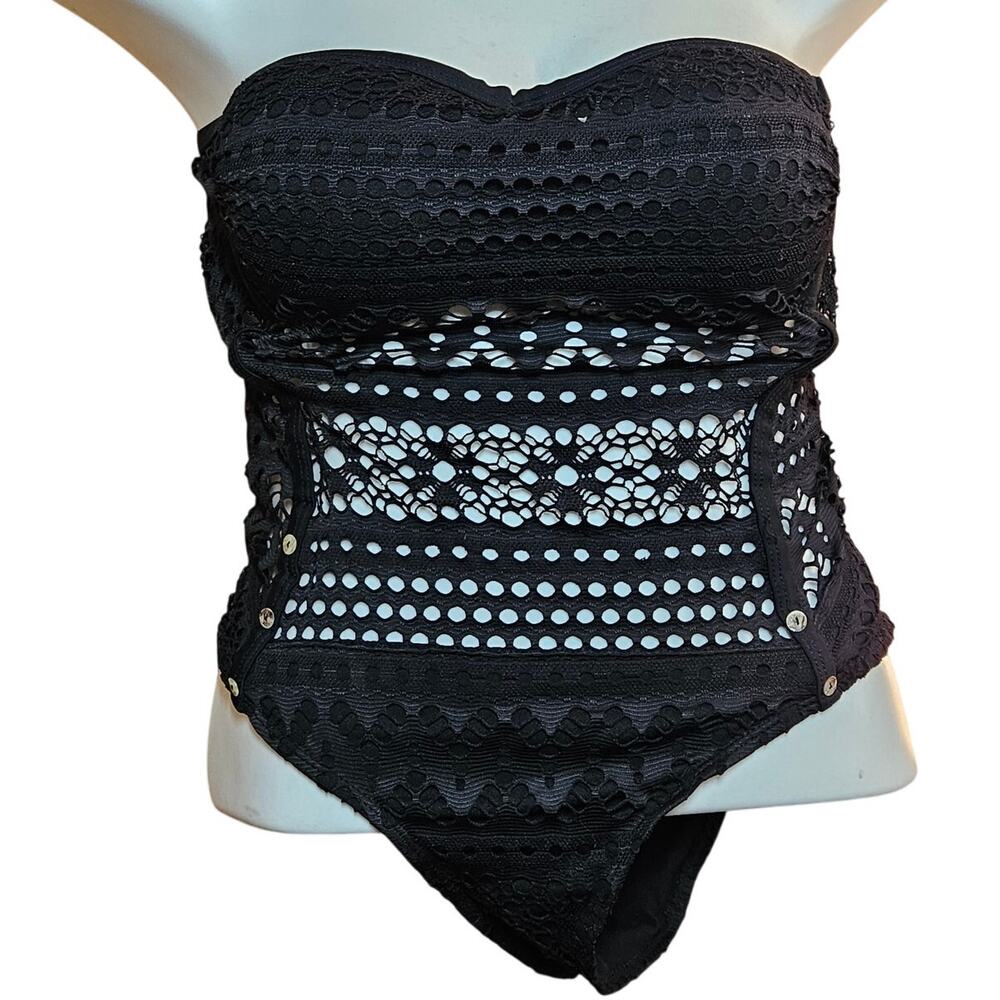 Black Strapless Swimsuit Size XXL